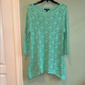 Chadwicks of Boston Mint color Tunic, side slits M, NWOT